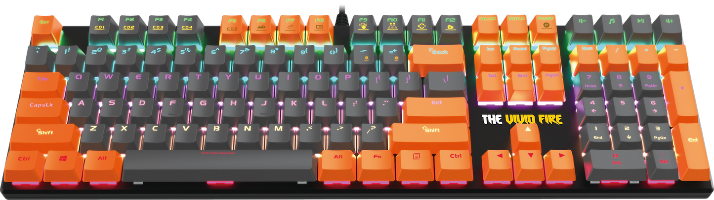 THE VIVID FIRE Premium Wired Gaming Keyboard