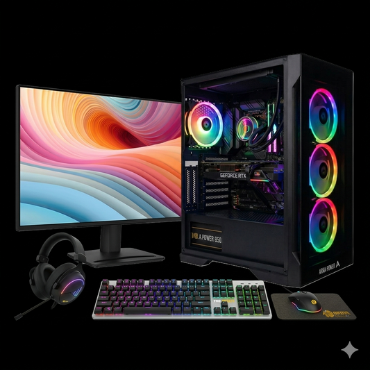 BUNDLE RESERVE ATLAS R0 Desktop PC (Computer + 25" Screen + Keyboard + Mouse + Headset)