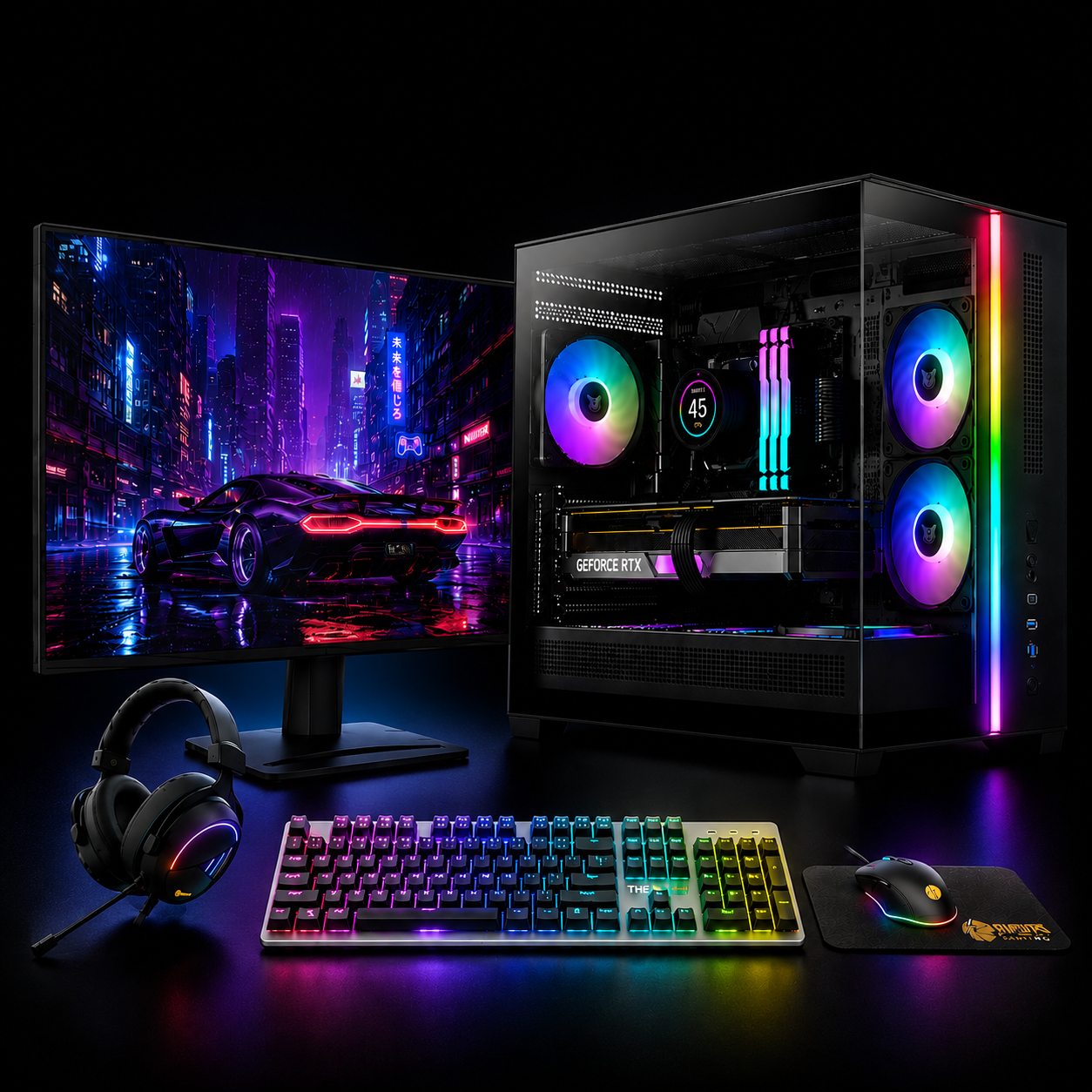 BUNDLE ARMA ATLAS N1 Desktop PC (Computer + 24" Screen + Keyboard + Mouse + Headset)