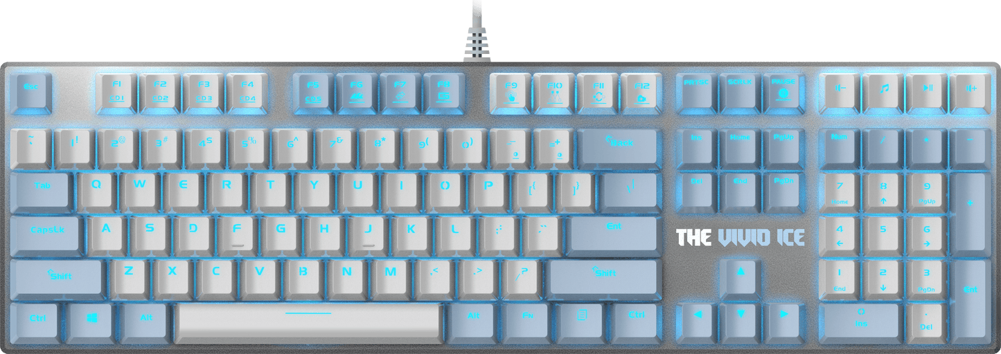 THE VIVID ICE Premium Wired Gaming Keyboard