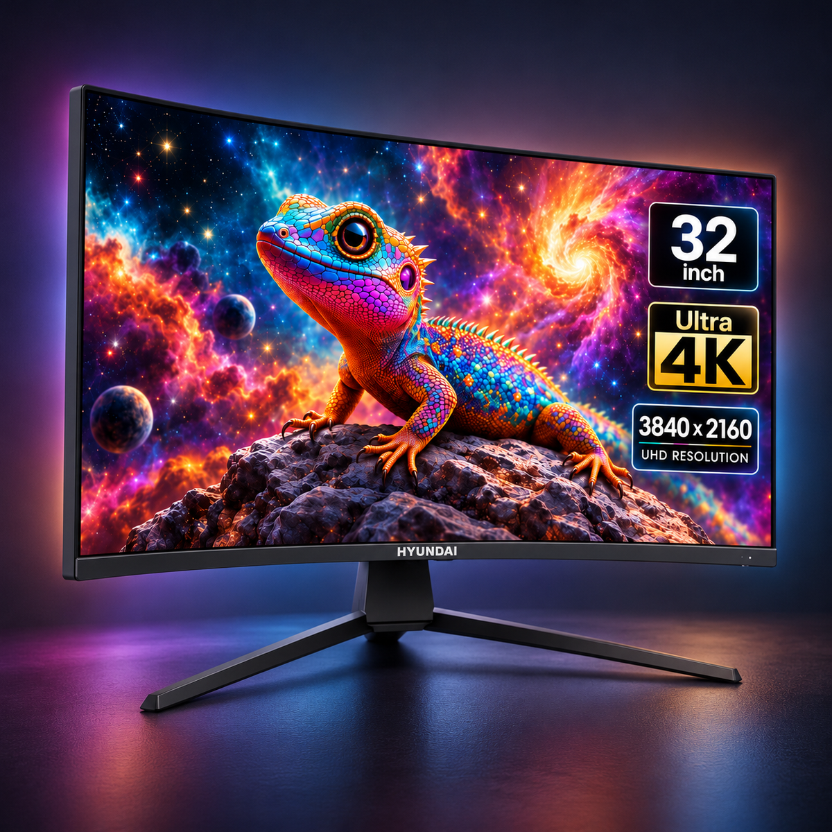 HYUNDAI 32" Ultra HD 4K WIDE SCREEN MONITOR 16:9 UHD 2160p Resolution