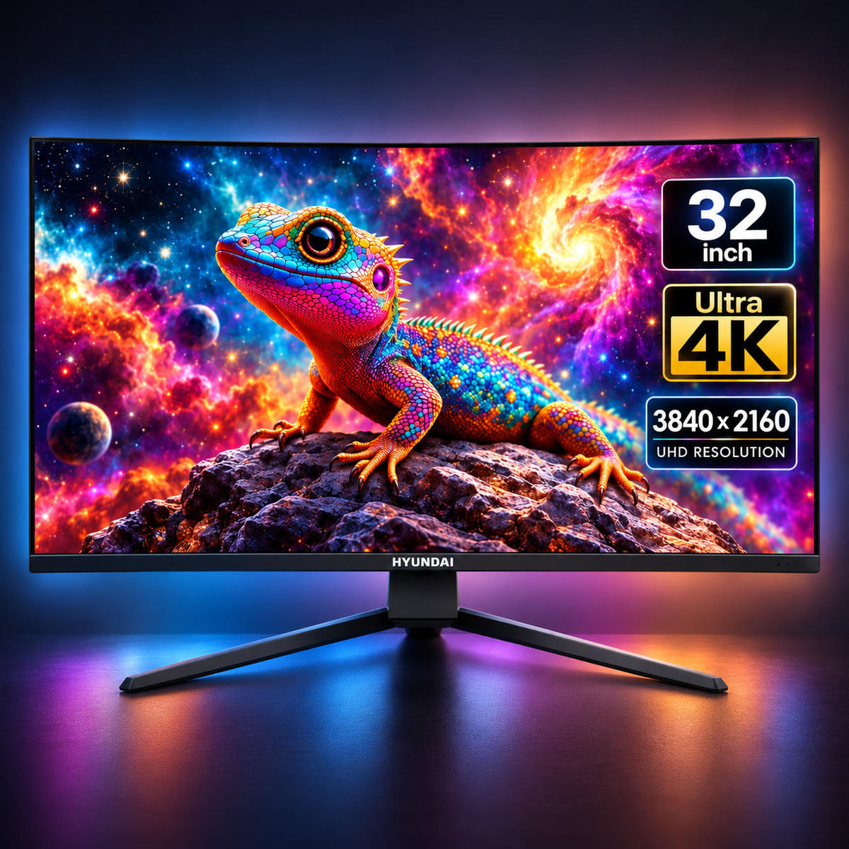 HYUNDAI 32" Ultra HD 4K WIDE SCREEN MONITOR 16:9 UHD 2160p Resolution