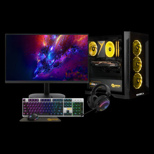 BUNDLE THE RESERVE R0 Desktop PC Computer BUNDLE with Keyboard + Mouse + Monitor (Everything Included)